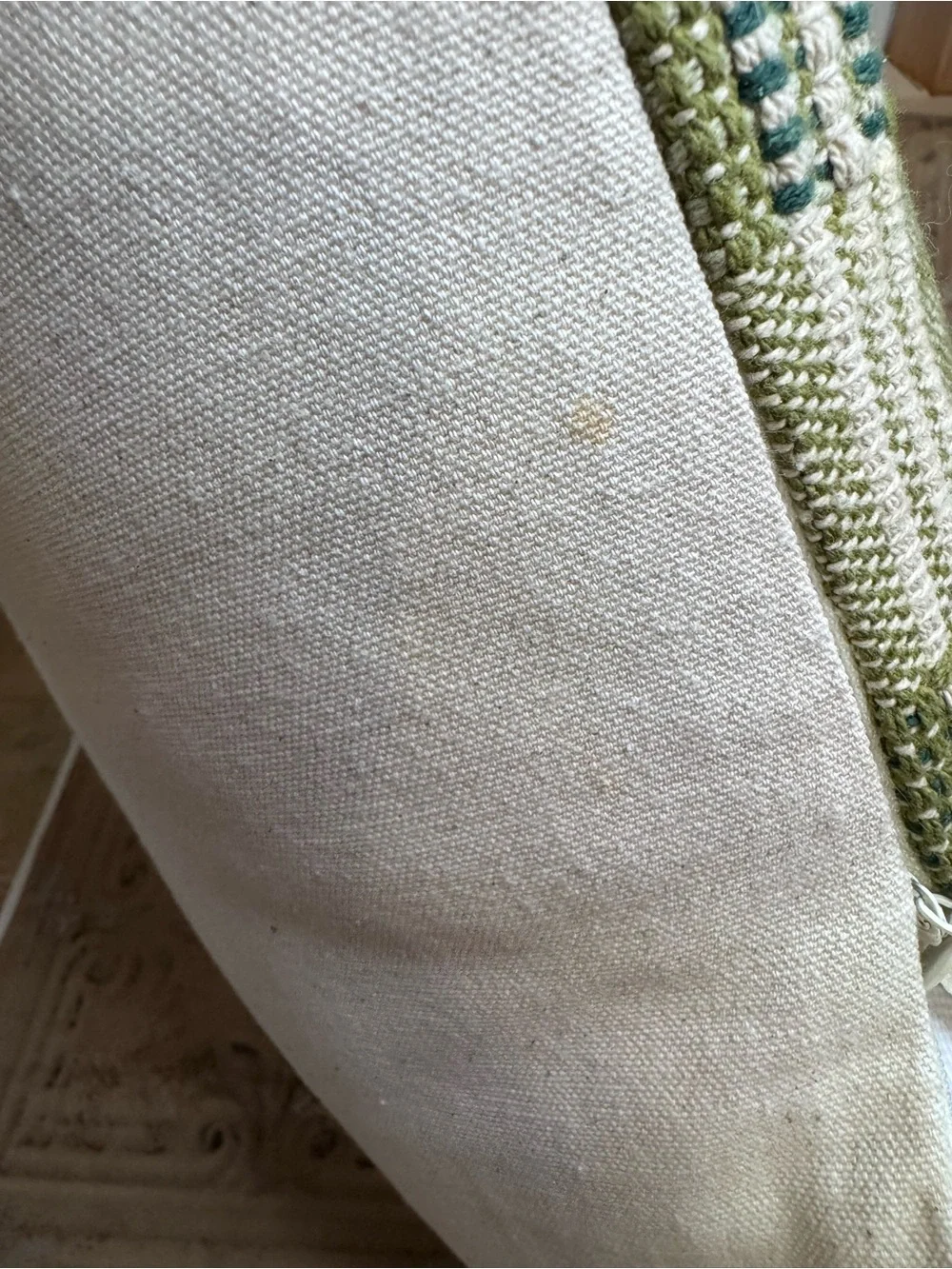 Hearth & Hand Olive and Cream Plaid Throw Pillow